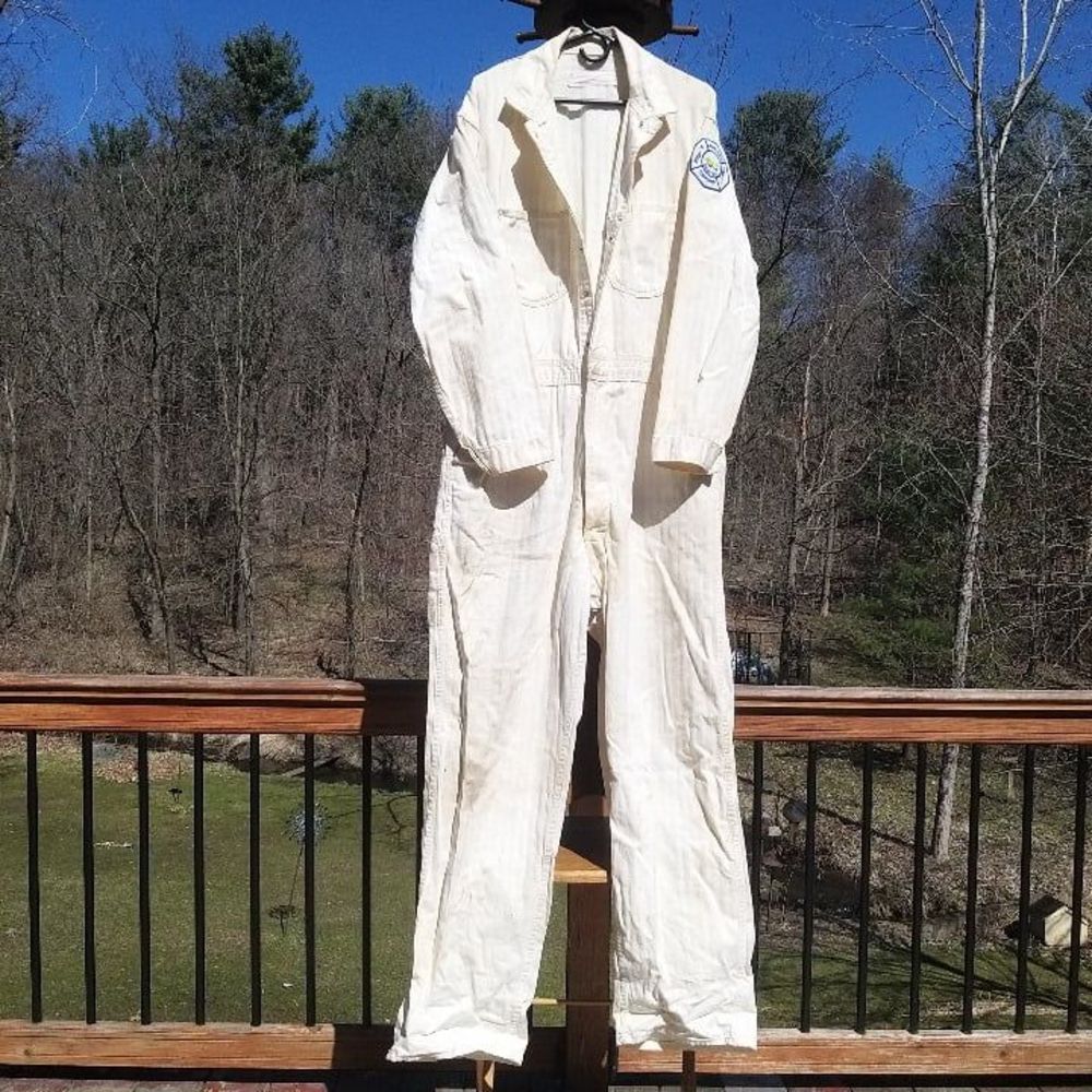 Vintage 60s HBT Jumpsuit Workwear Coveralls Fire Grand Rapids MI Department - 46